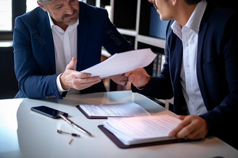 商务白领核对文件文档内容,高清,摄影图,摄影图片,图片大全,摄影图免费下载